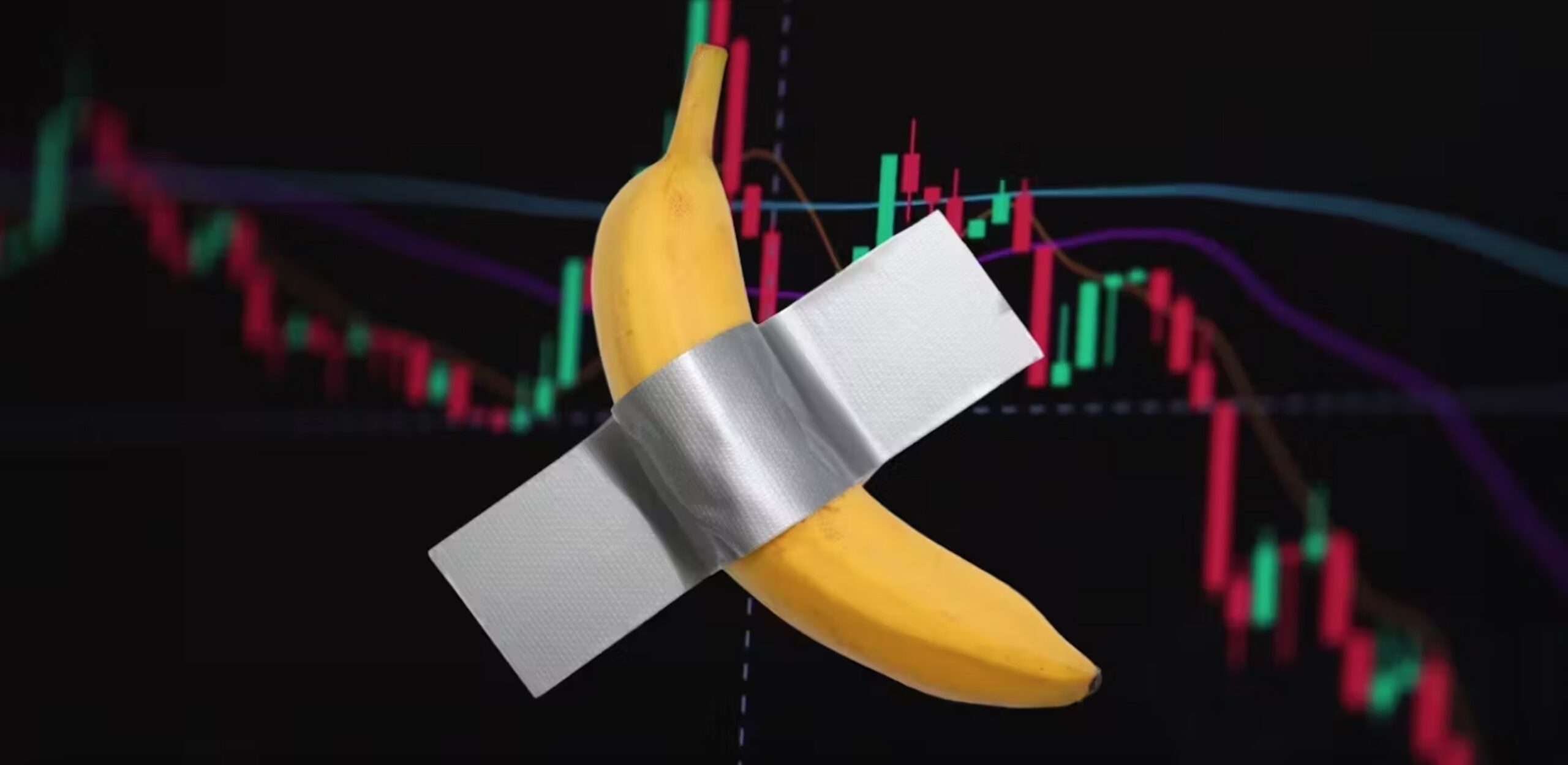 A banana duct-taped to a wall has sold for £4.9 million. 