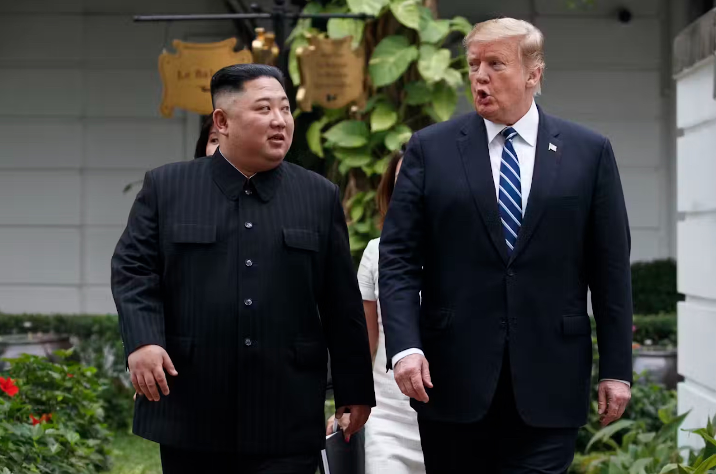 Donald Trump and Kim Jong Un during their meeting in Vietnam in 2019.