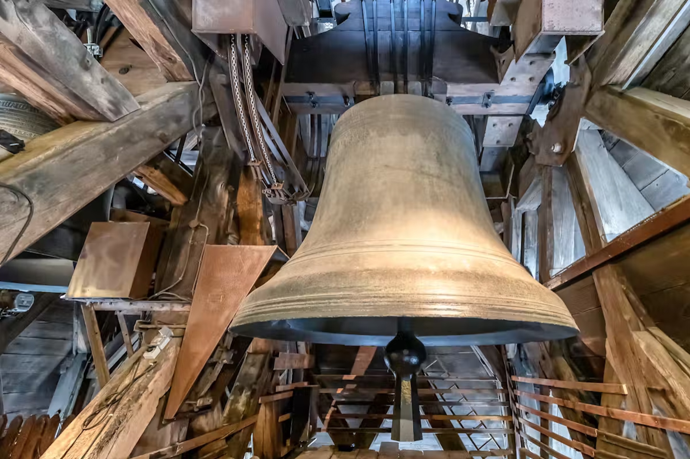 The Emmanuel bell in the south tower of Notre-Dame cathedral. 