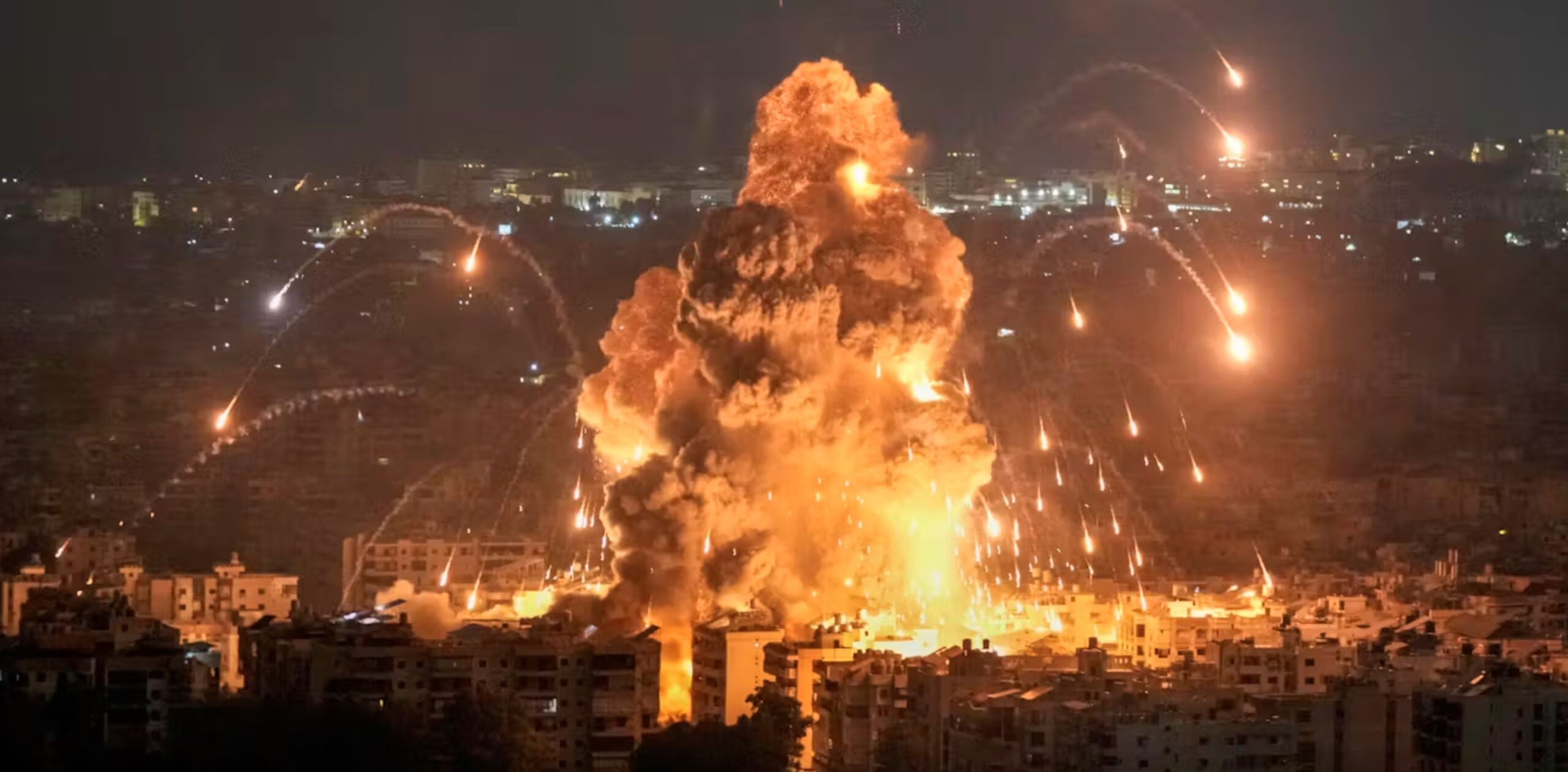  Israeli airstrike on an area of Beirut. 