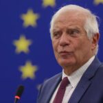 The EU’s foreign affairs chief, Josep Borrell, speaks at the European Parliament in Strasbourg, France, in 2023.