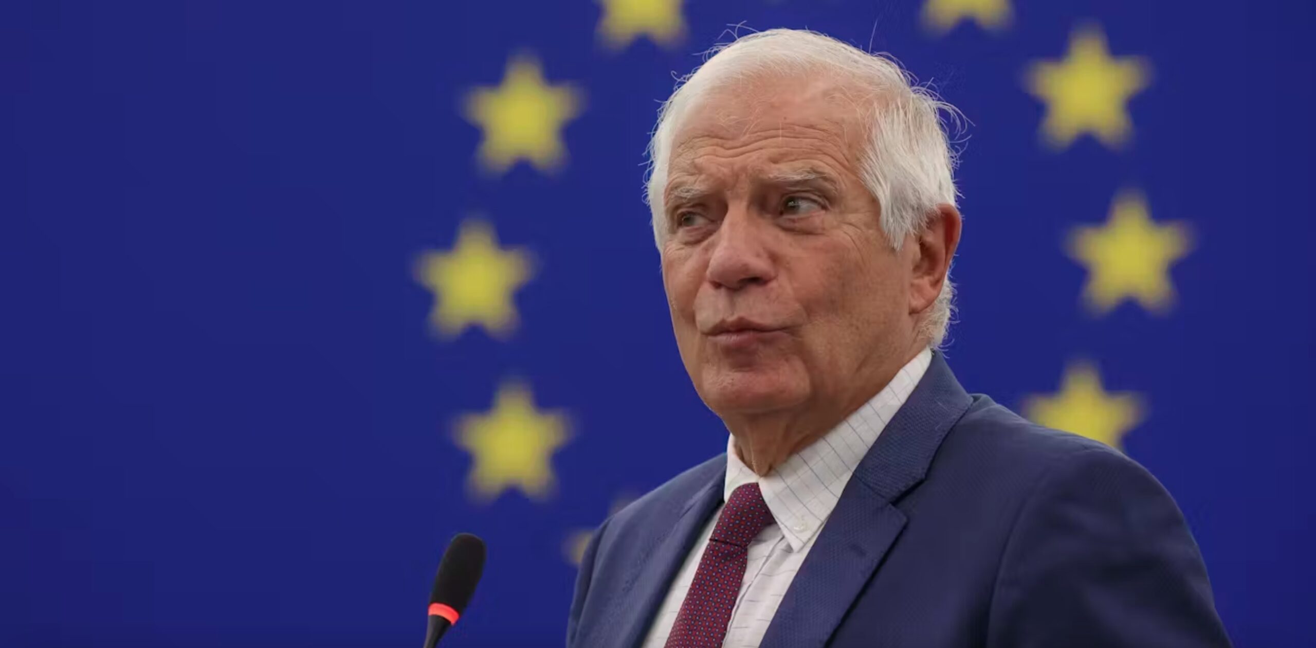 The EU’s foreign affairs chief, Josep Borrell, speaks at the European Parliament in Strasbourg, France, in 2023. 