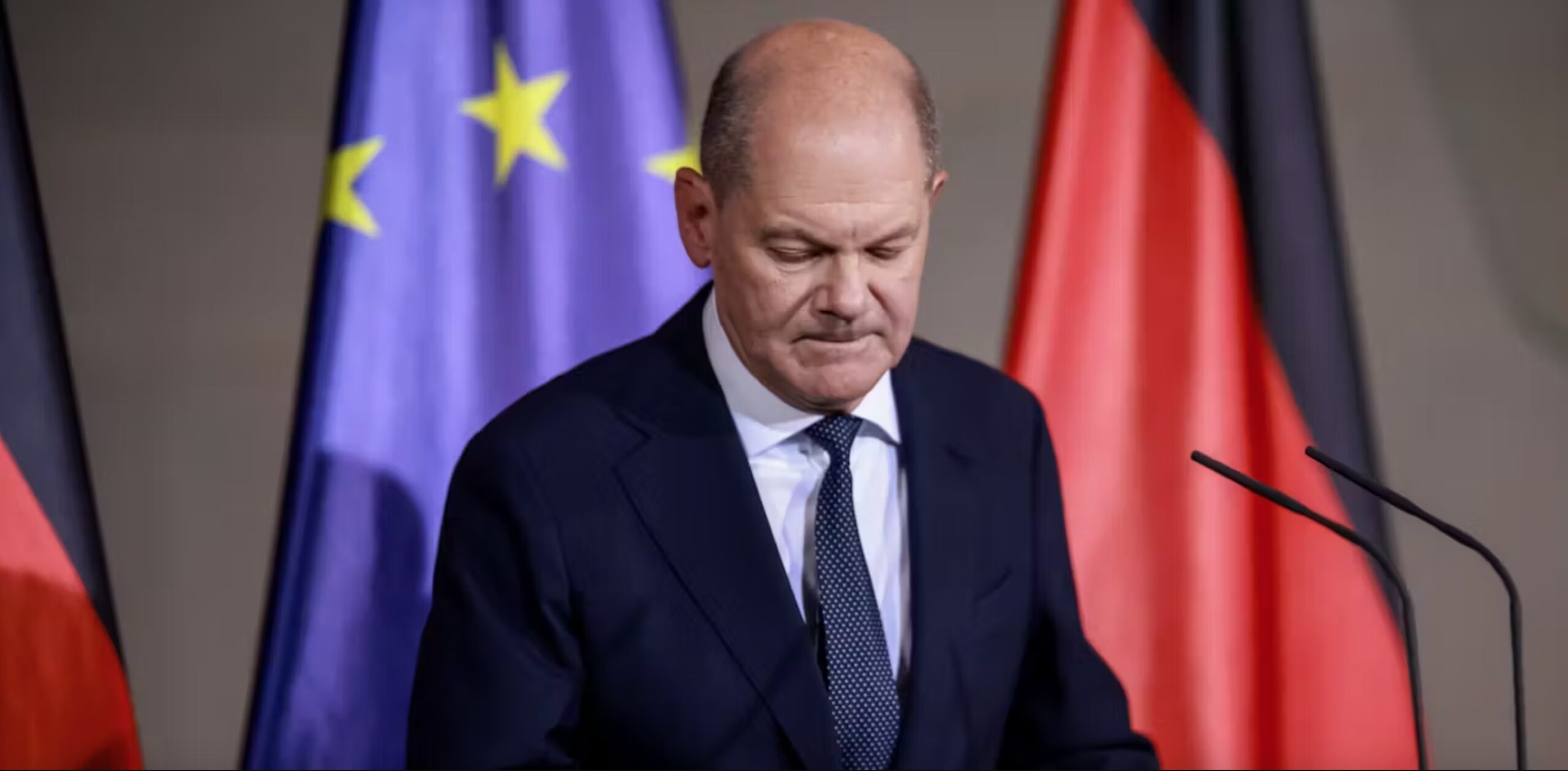 The German chancellor, Olaf Scholz. 