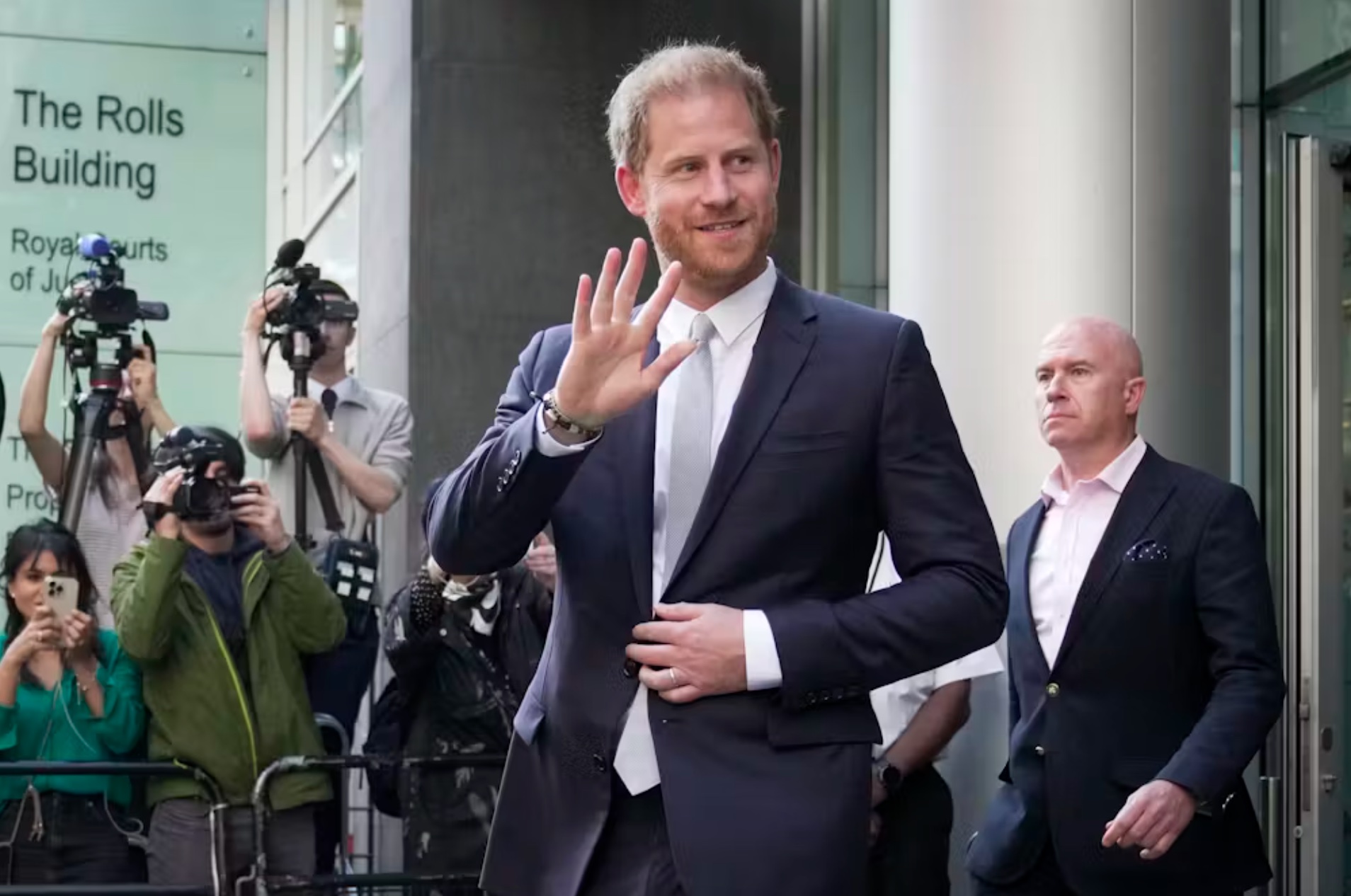 Prince Harry leaves court after giving evidence in London in June 2023 against a tabloid publisher he accuses of phone hacking and other unlawful snooping. 