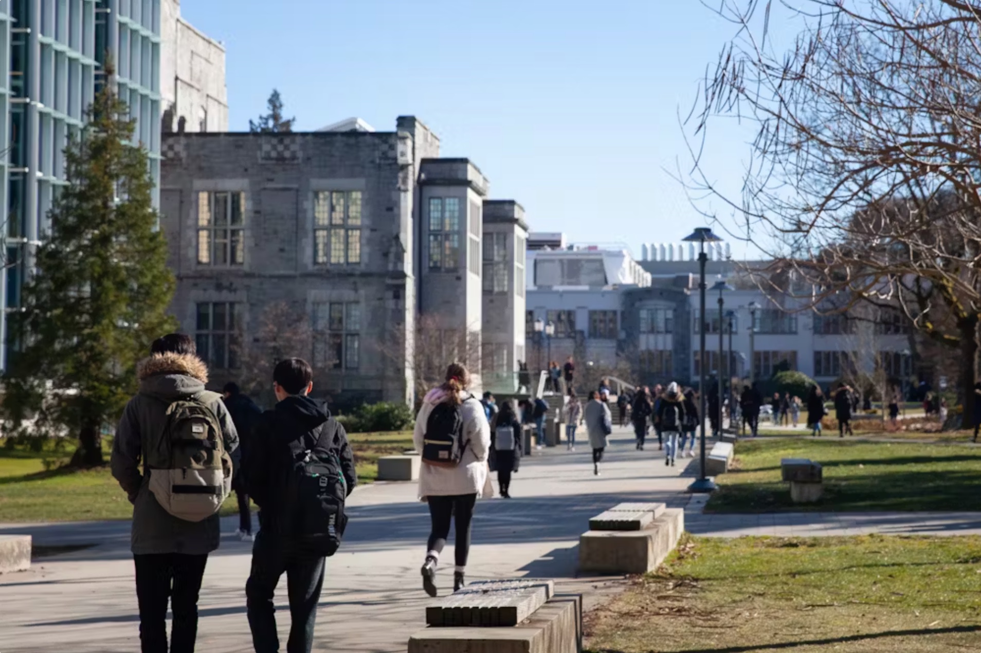 Students at the University of British Columbia’s campus in Vancouver, B.C. Governments should provide more support to higher education, not finger point at international students.