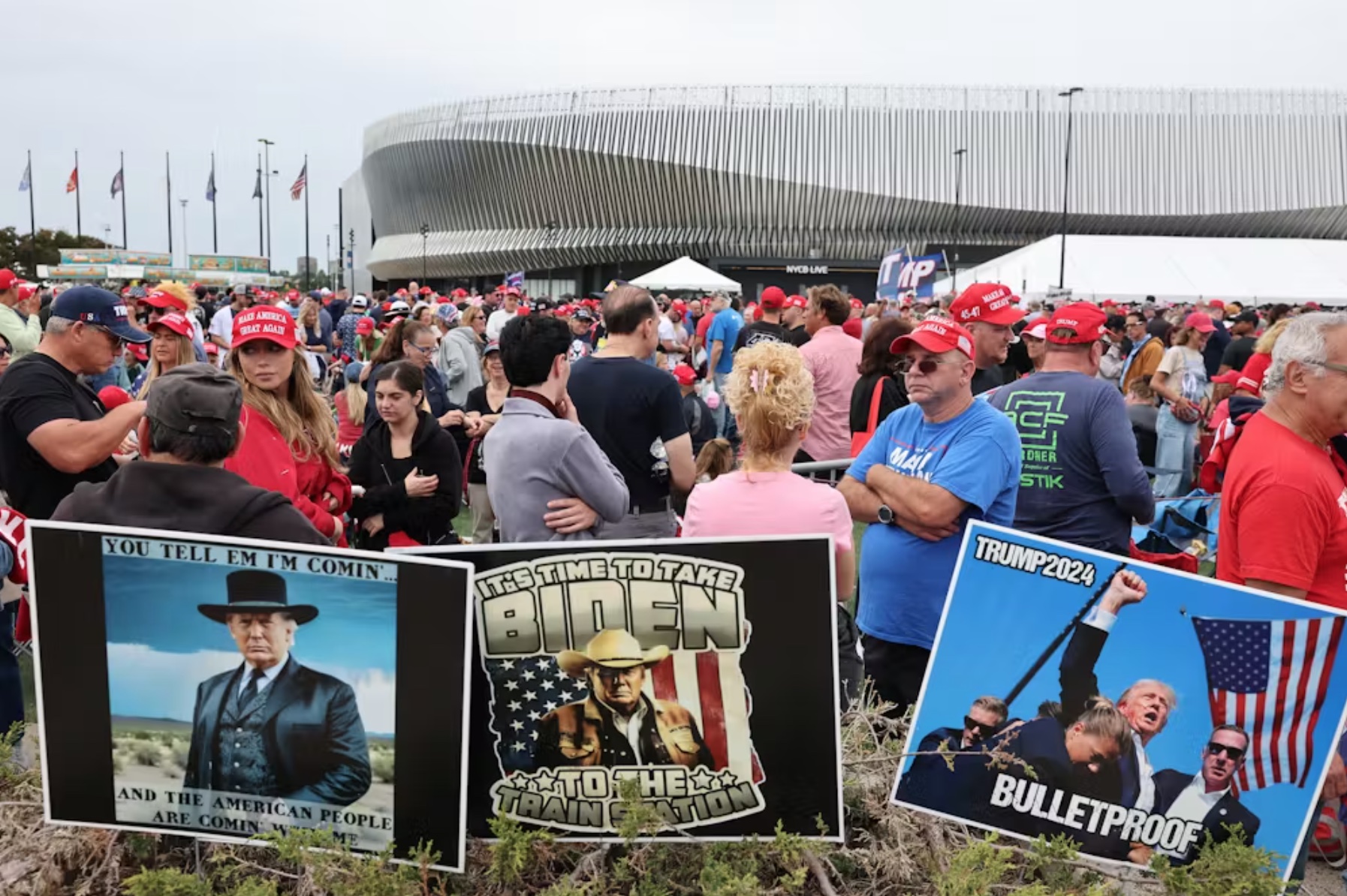 A Trump rally in Uniondale, N.Y., on Sept. 18, 2024. Michael M. 