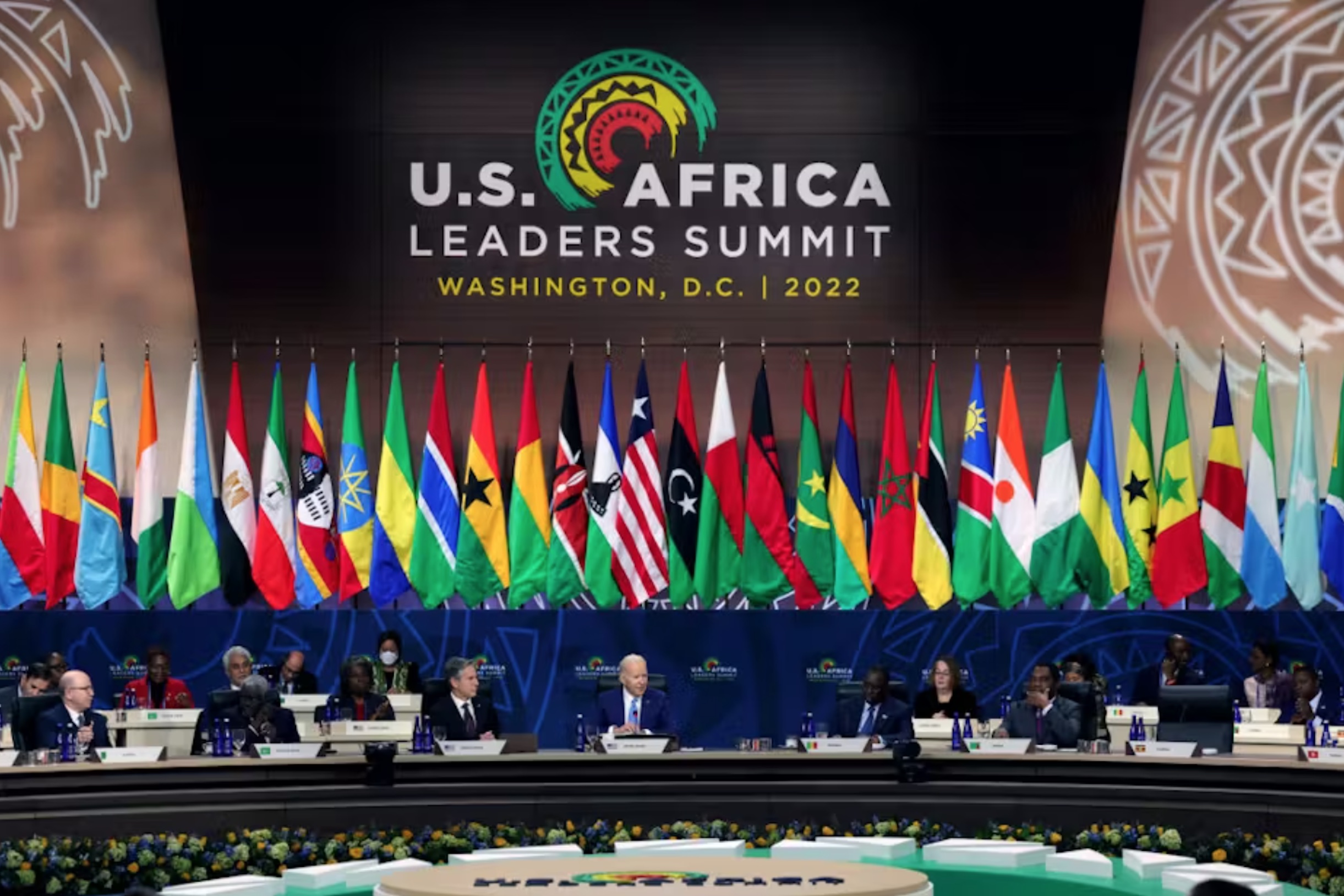 US president Joe Biden delivers remarks at the US-Africa Leaders Summit in 2022. 