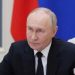 Russian President Vladimir Putin conducts an exercise of Russia's strategic nuclear deterrence forces to train actions of officials on operating nuclear weapons with practical launches of ballistic and cruise missiles, via video link at the Kremlin, in Moscow, Russia October 29, 2024.