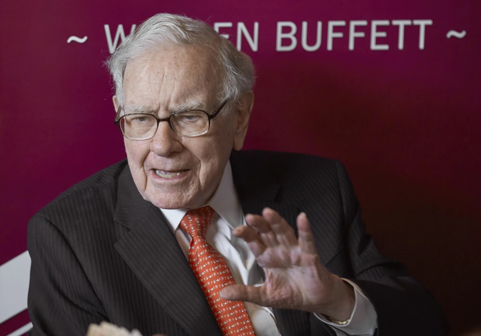 Warren Buffett, Chairman and CEO of Berkshire Hathaway, speaks during a game of bridge after the annual Berkshire Hathaway shareholders meeting in Omaha, Neb., on May 5, 2019.