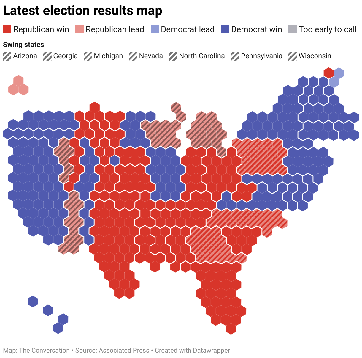 Latest election results map