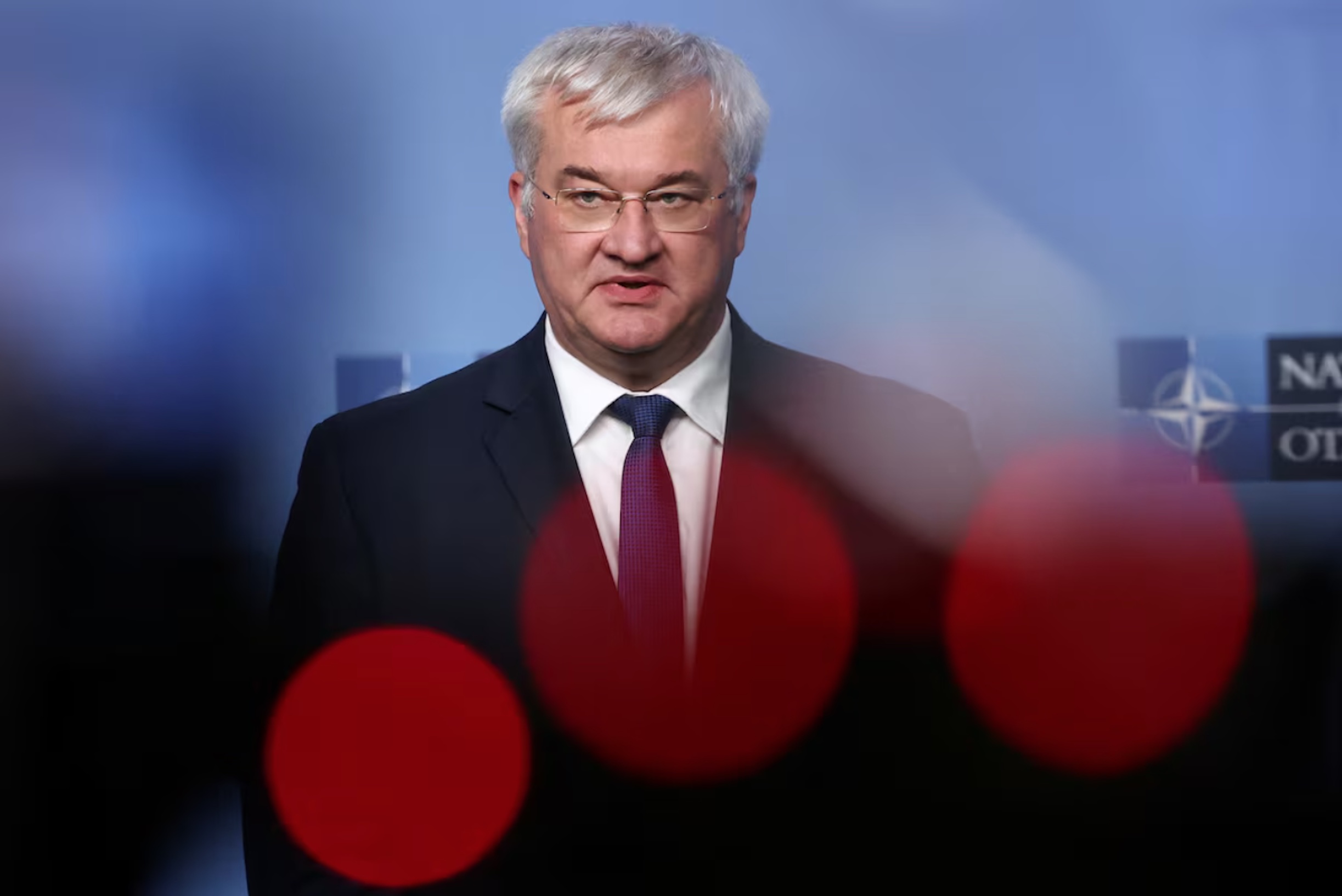 Ukrainian Foreign Minister Andrii Sybiha looks on during a NATO foreign ministers' meeting at the alliance's headquarters in Brussels, Belgium December 3, 2024. 