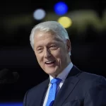 Former President Bill Clinton speaks during the Democratic National Convention, Aug. 21, 2024, in Chicago.