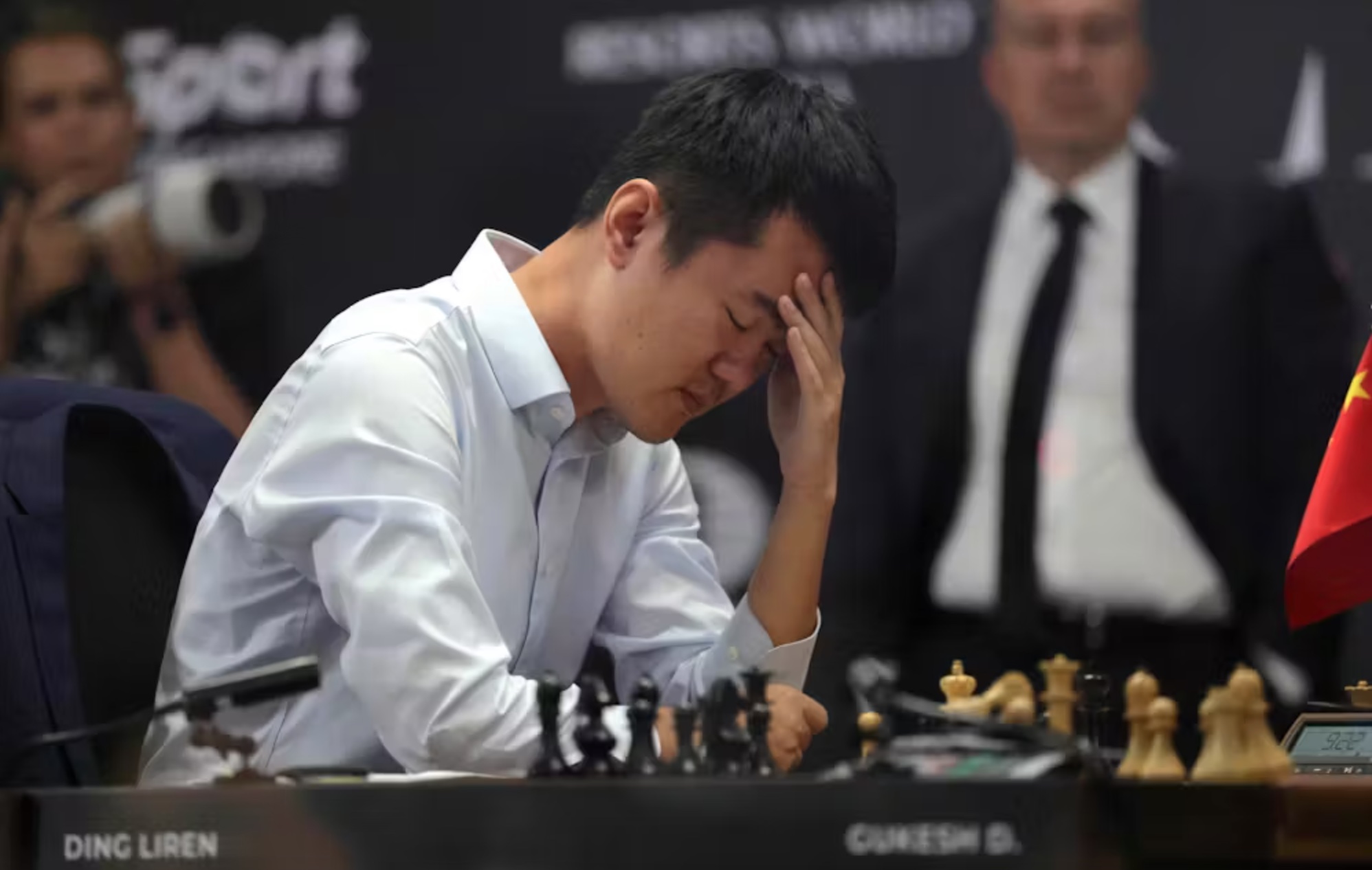 Ding Liren lost the deciding game of the match after a dramatic blunder. 