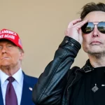 U.S. President-elect Donald Trump and Elon Musk watch the launch of the sixth test flight of the SpaceX Starship rocket in Brownsville, Texas, U.S., November 19, 2024.