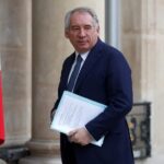 Francois Bayrou, leader of French centrist party MoDem (Mouvement Democrate), arrives to attend the second plenary session of the Conseil National de la Refondation (CNR - National Council for Refoundation) at the Elysee Palace in Paris, France, December 12, 2022.