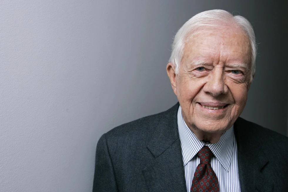 Former President Jimmy Carter poses for a portrait during the Toronto International Film Festival, Sept. 10, 2007, in Toronto.