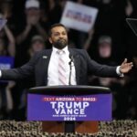 Kash Patel speaks before Republican presidential nominee former President Donald Trump at a campaign rally at the Findlay Toyota Arena Oct. 13, 2024, in Prescott Valley, Ariz.