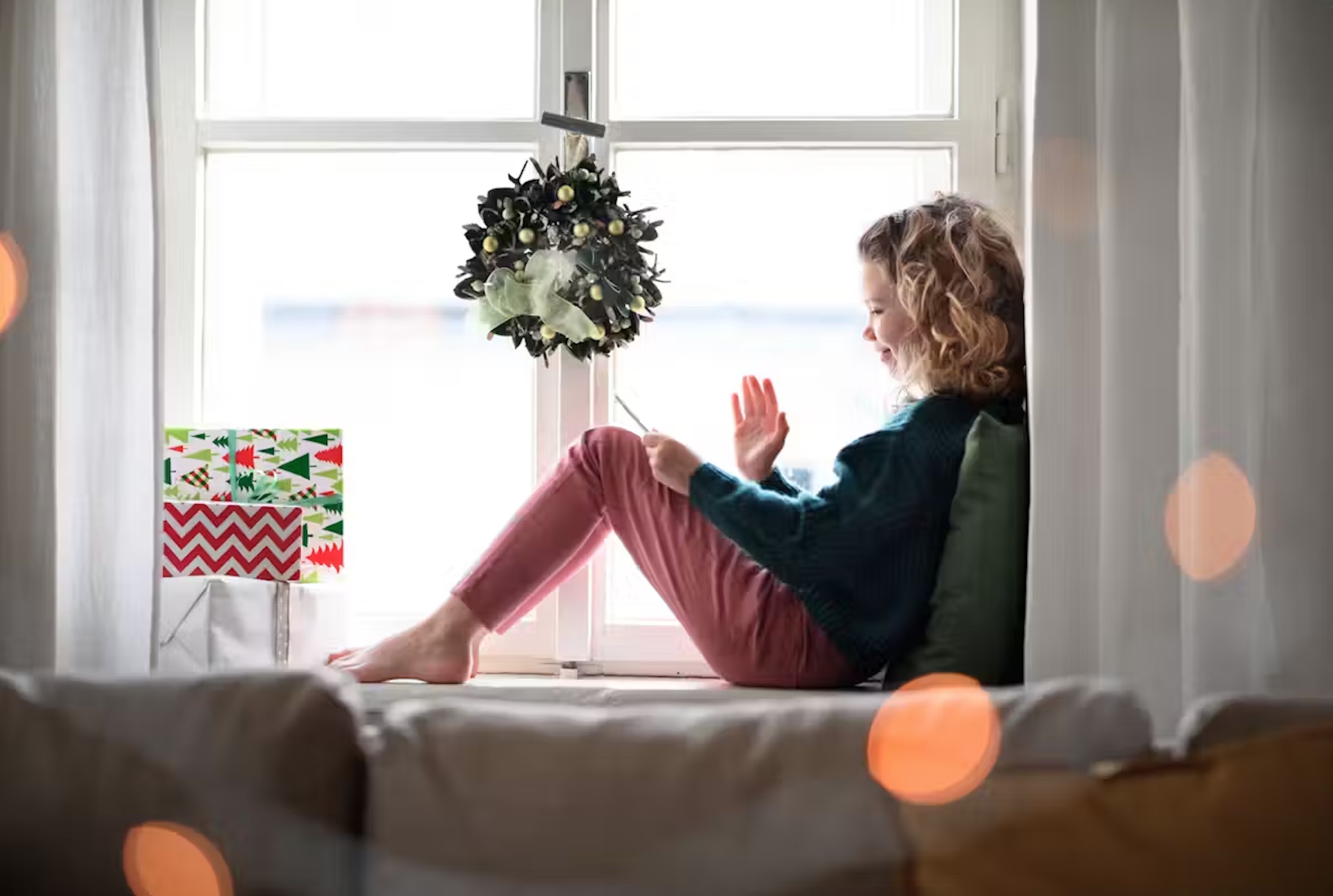 Video calls can help you stay connected when you’re apart. 