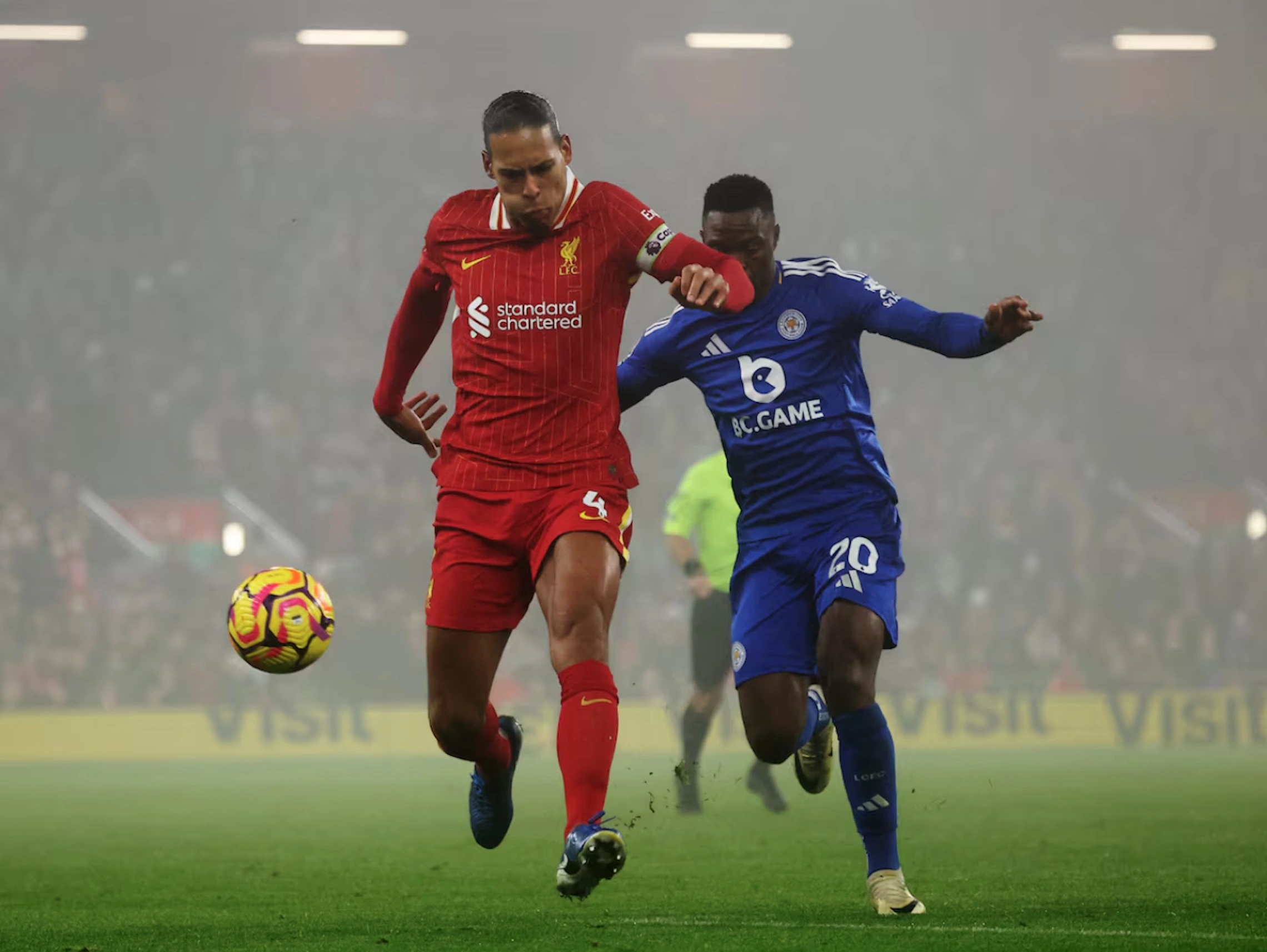 December 26, 2024 Liverpool's Virgil van Dijk in action with Leicester City's 