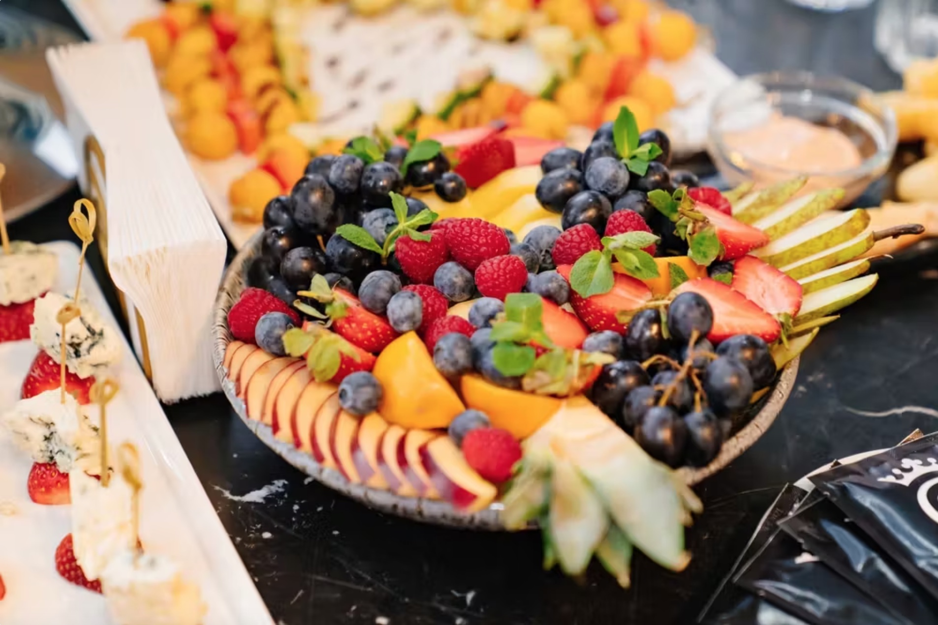 Cutting up fruit for guests to help themselves? That can be risky too.