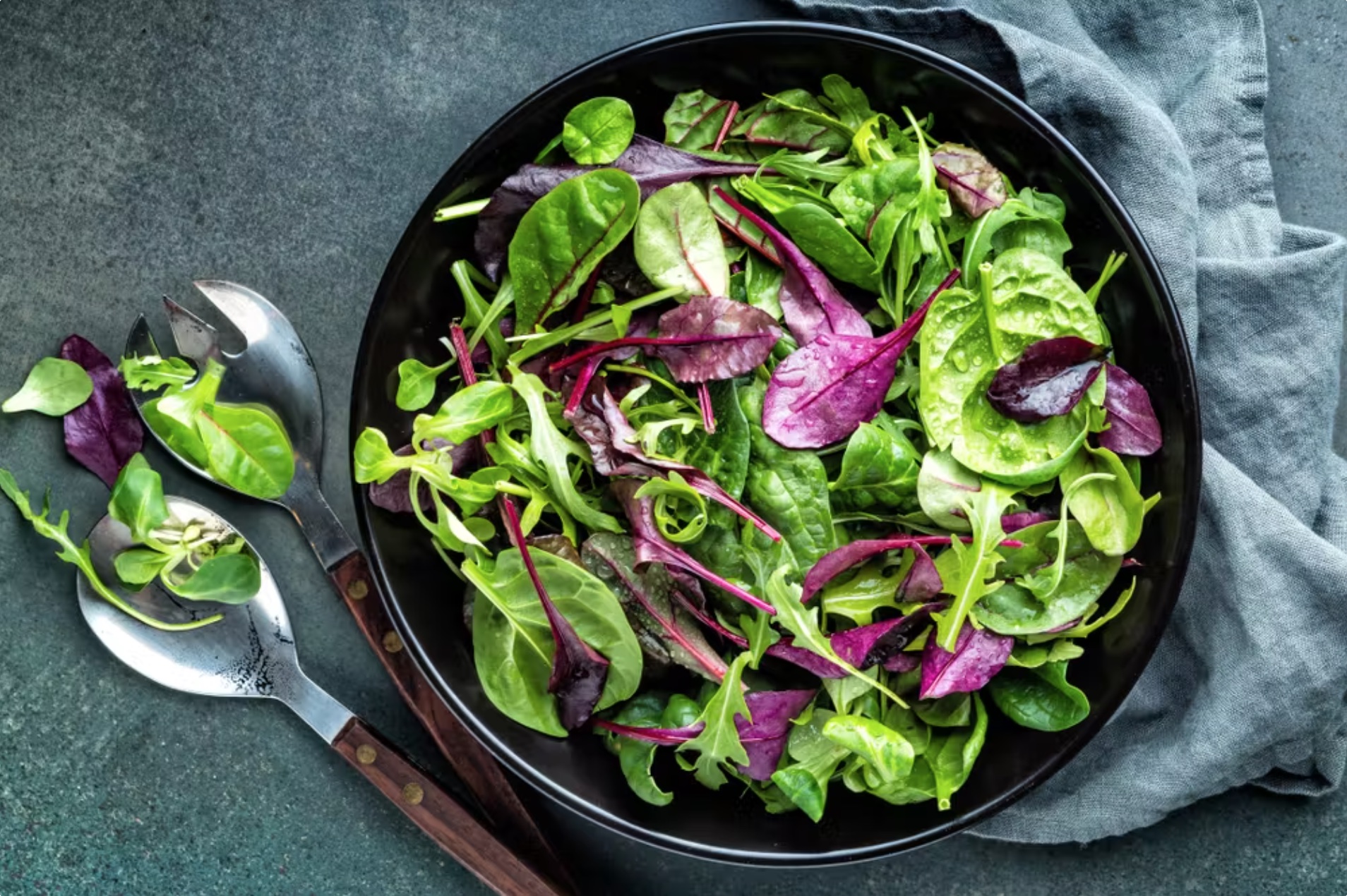 Leafy green salads can also make your guests sick. 