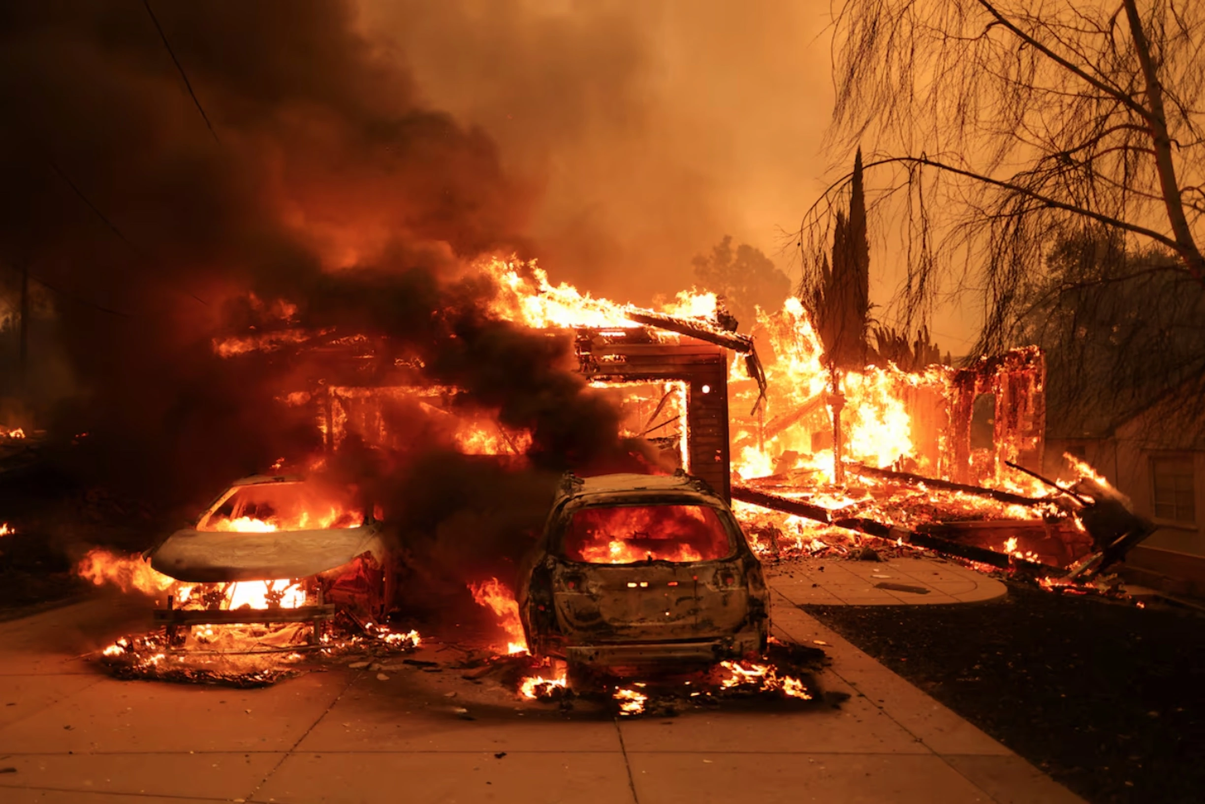 The Eaton Fire in Altadena. 