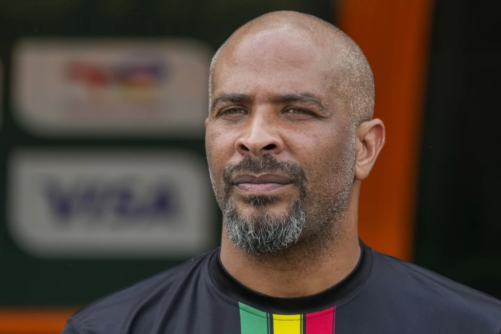 Mali’s coach Eric Chelle looks on prior the African Cup of Nations quarter final soccer match between Mali and Ivory Coast, at the Peace of Bouake stadium in Bouake, Ivory Coast, on Feb. 3, 2024.