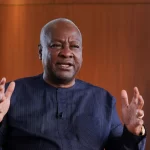 Ghana's President-elect John Dramani Mahama, 66, speaks with Reuters journalists in his office after general elections, in Accra, Ghana, December 13, 2024.