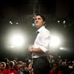 Federal Liberal Leader Justin Trudeau speaks to supporters during a campaign stop in Toronto on Aug. 17, 2015.