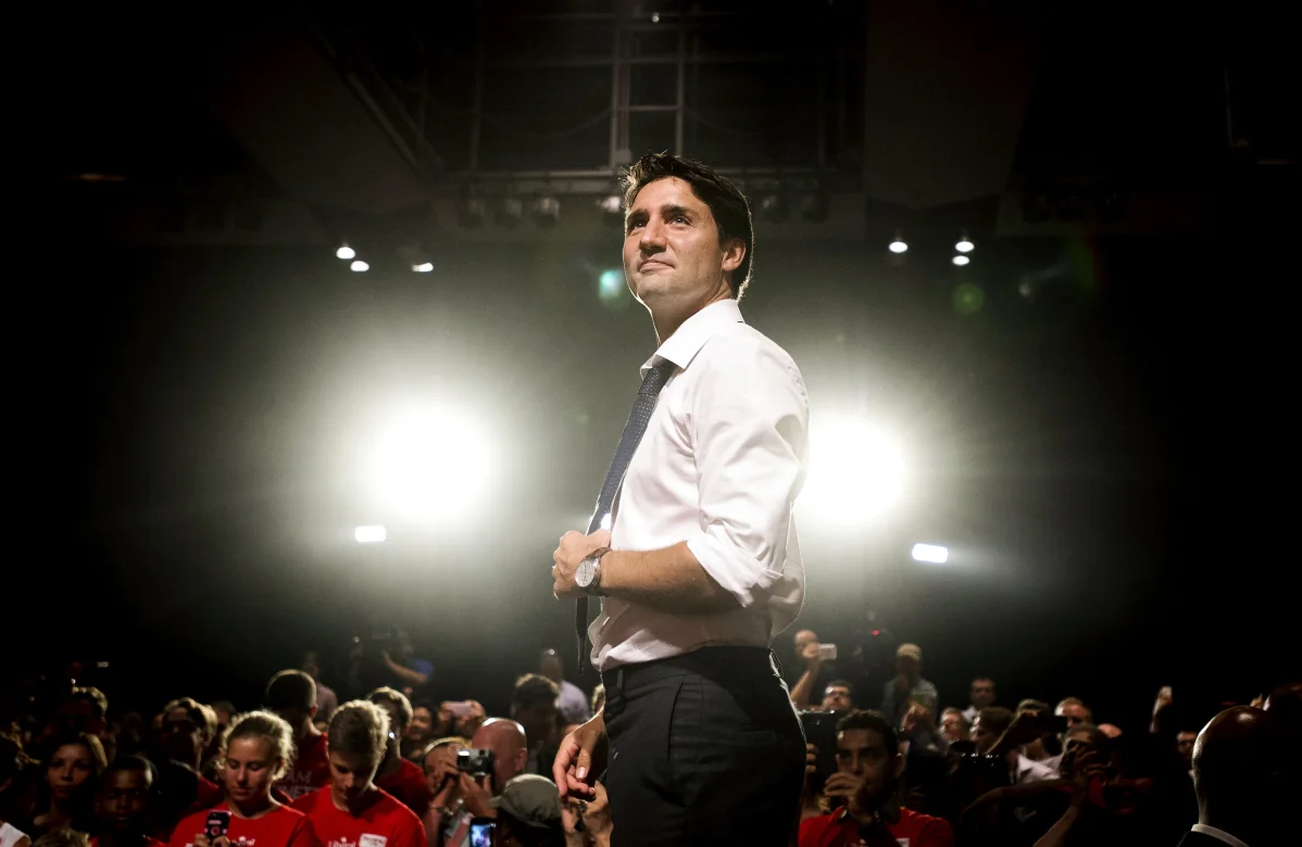 Federal Liberal Leader Justin Trudeau speaks to supporters during a campaign stop in Toronto on Aug. 17, 2015.