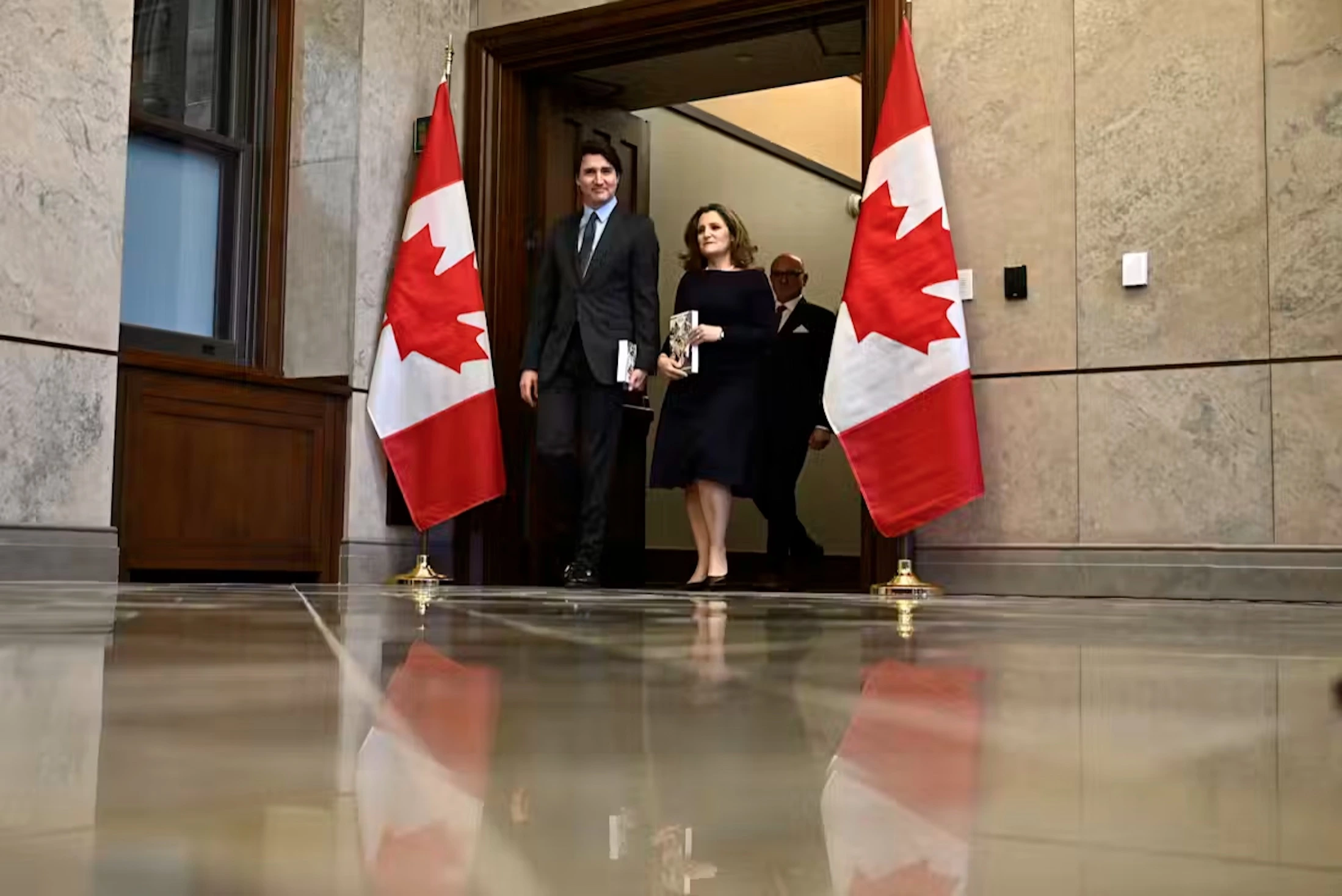 Faded memories? Prime Minister Justin Trudeau and Finance Minister Chrystia Freeland before the tabling of the federal budget on Parliament Hill in Ottawa in April 2024. 