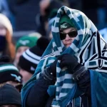 Philadelphia Eagles fans braved temperatures in the 20s to watch their team play the New York Giants on Jan. 5, 2025.